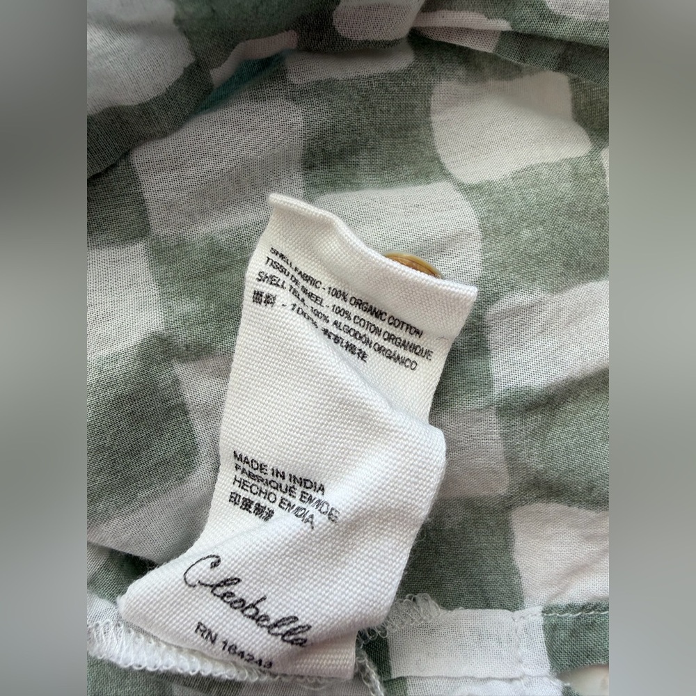 Arrows & Bow x Cleobella Sal Checkered Button Down Blouse in Green S - Picture 4 of 5